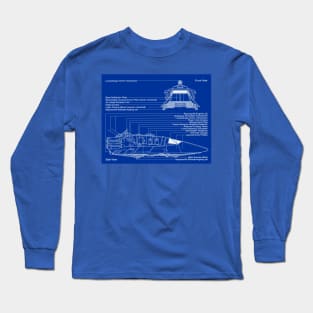 Chariot Spaceship Blueprint Long Sleeve T-Shirt